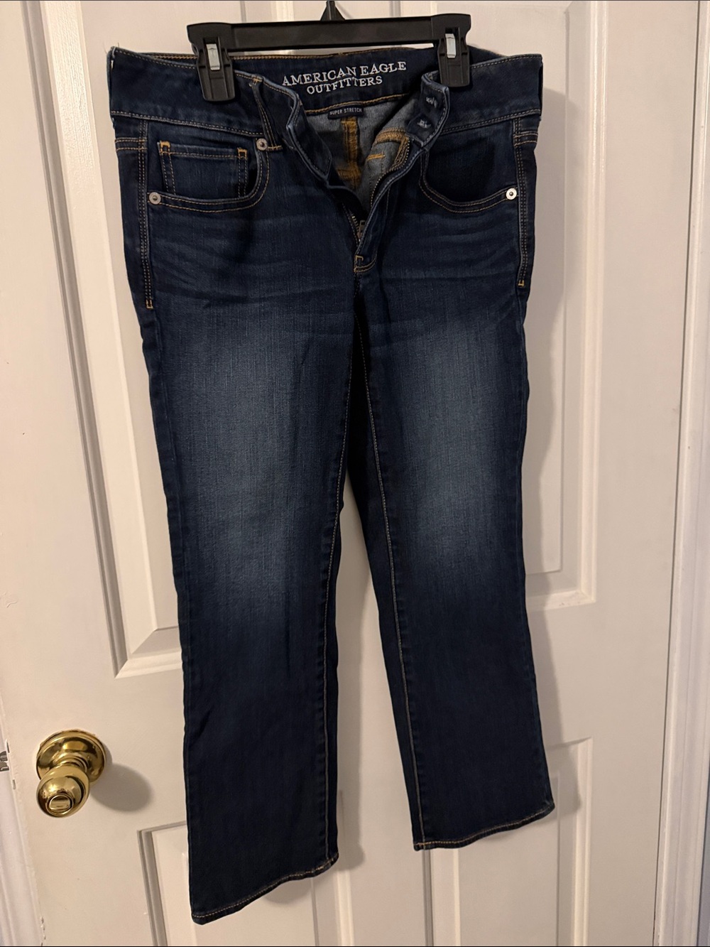 American Eagle Outfitters Dark Blue Straight Leg Jeans